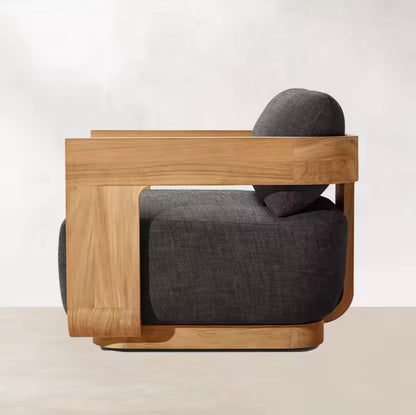 Teak Outdoor Sofa Set, Waterproof & Weather-Resistant Patio Set