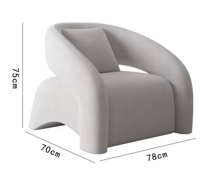 White Ergonomic Luxury Accent Chair