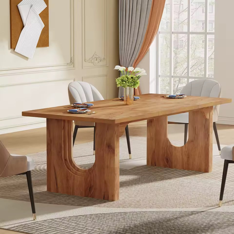 70.9” Large White Rectangular Dining Table for 6–8