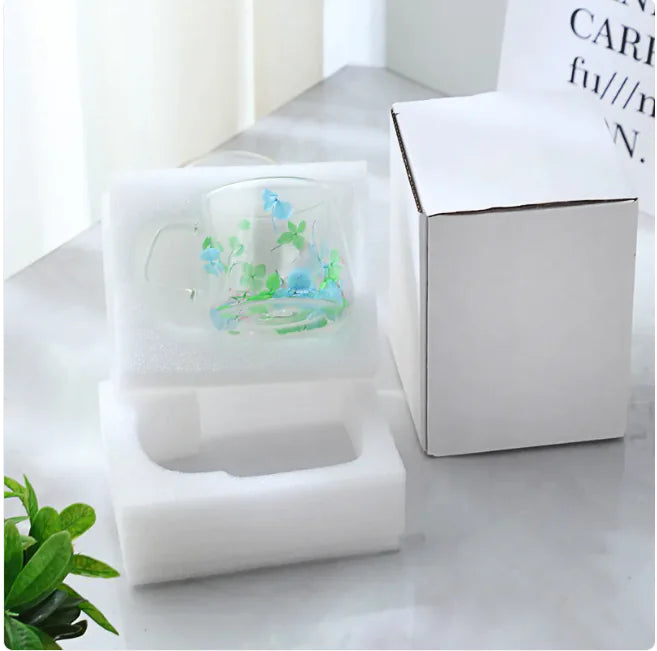 Double Layer Borosilicate Glass Coffee Cup, Heat Resistant Mug