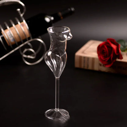 Creative Human-Shaped Crystal Wine Glass, 100ml Artistic Goblet