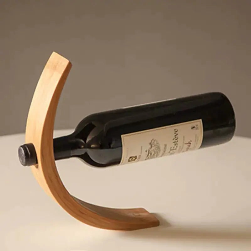 Modern Wooden Wine Rack, Contemporary Wine Display Stand
