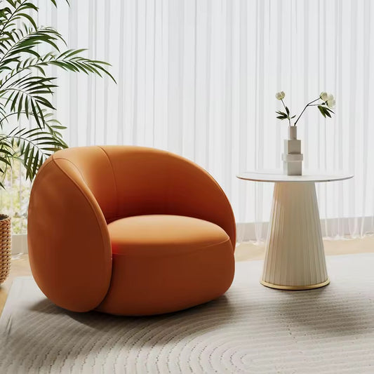 Modern Minimalist Orange Single Sofa Chair