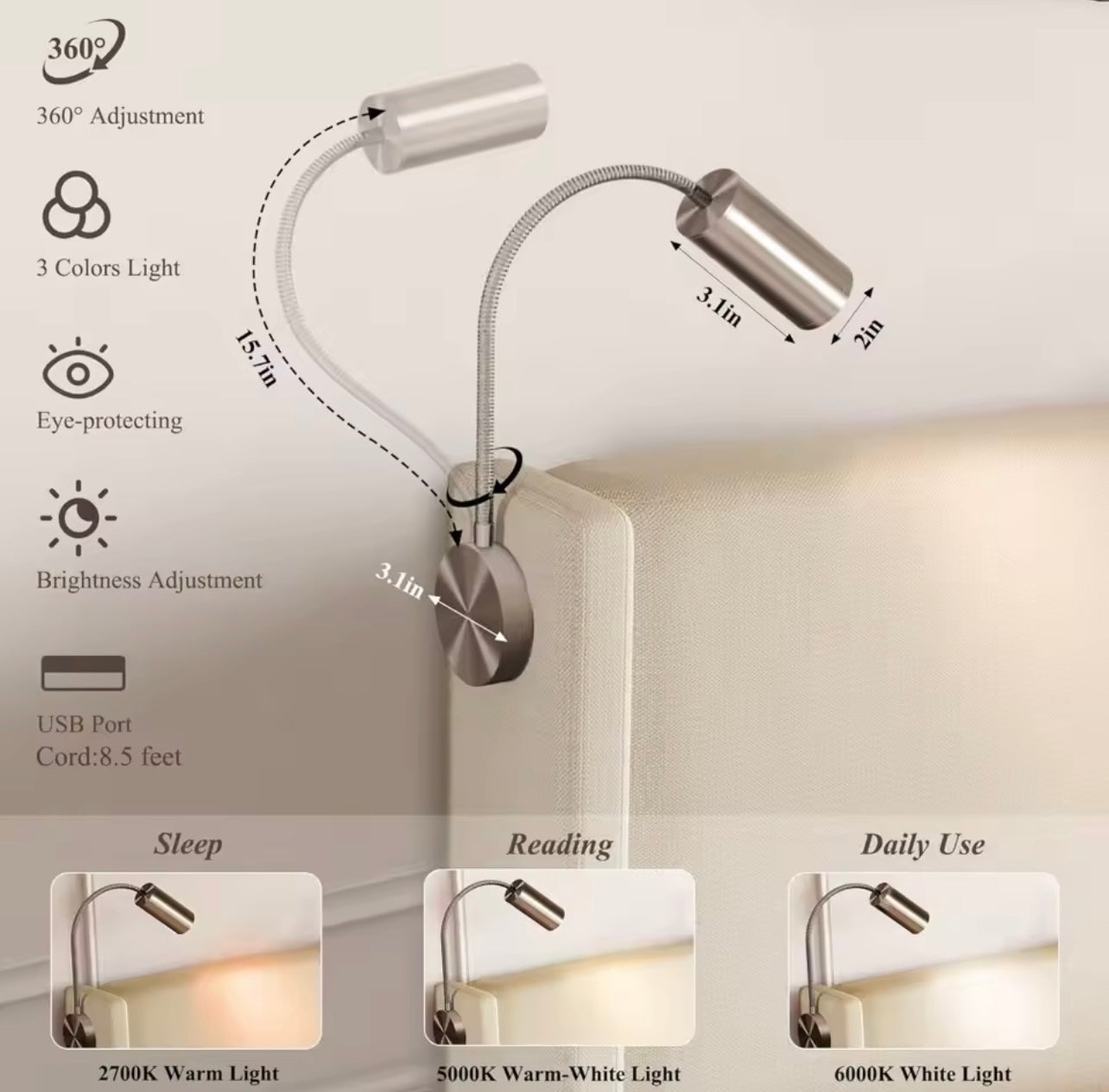 Full Size Storage Bed with Charging Station & Adjustable Headboard