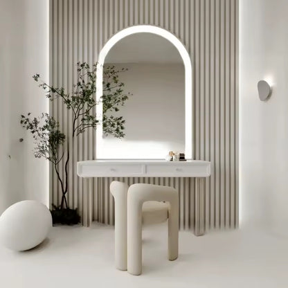 LED Arched Mirror Vanity Set with Chair, 120cm Makeup Table