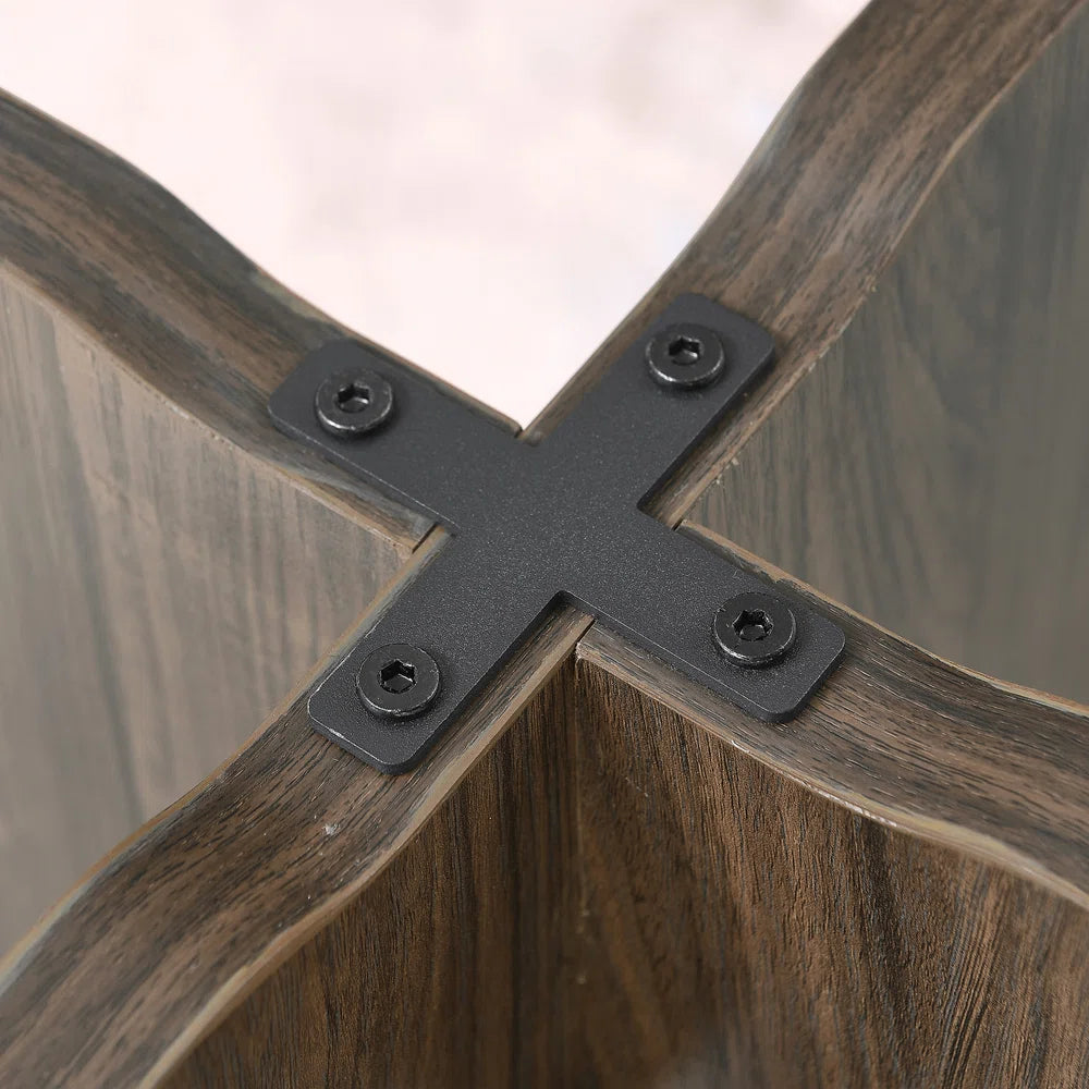 Modern Coffee Table, Minimalist Black Round Coffee Table, MDF Table