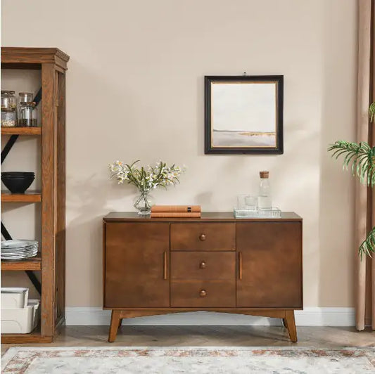 Walnut Mid-Century Modern Buffet Sideboard