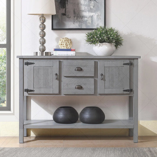 Solid Wood 48-Inch Console Buffet Table