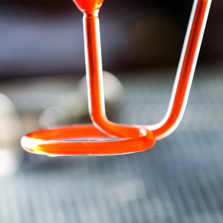 Rotating Martini Glass, Spiral Hand-Blown Cocktail Cup 200mm