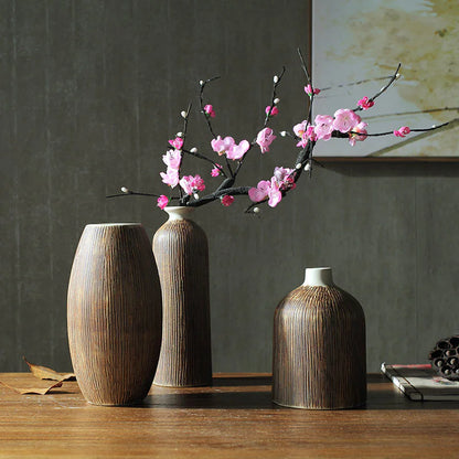 Handmade Chinese Ceramic Vase Set for Home