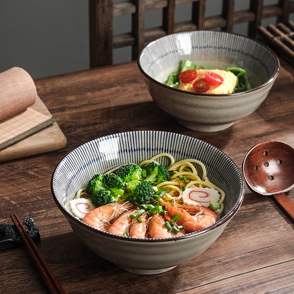 Large Japanese Ceramic Ramen Noodle Bowl