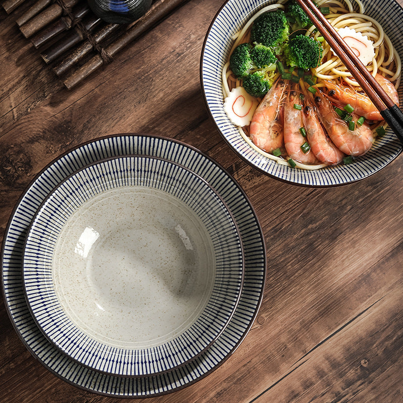 Large Japanese Ceramic Ramen Noodle Bowl