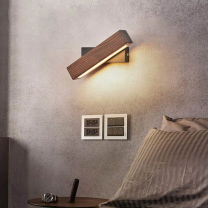 Rotatable Wood Beside Lights - Minimalist Decor LED Wall Lights