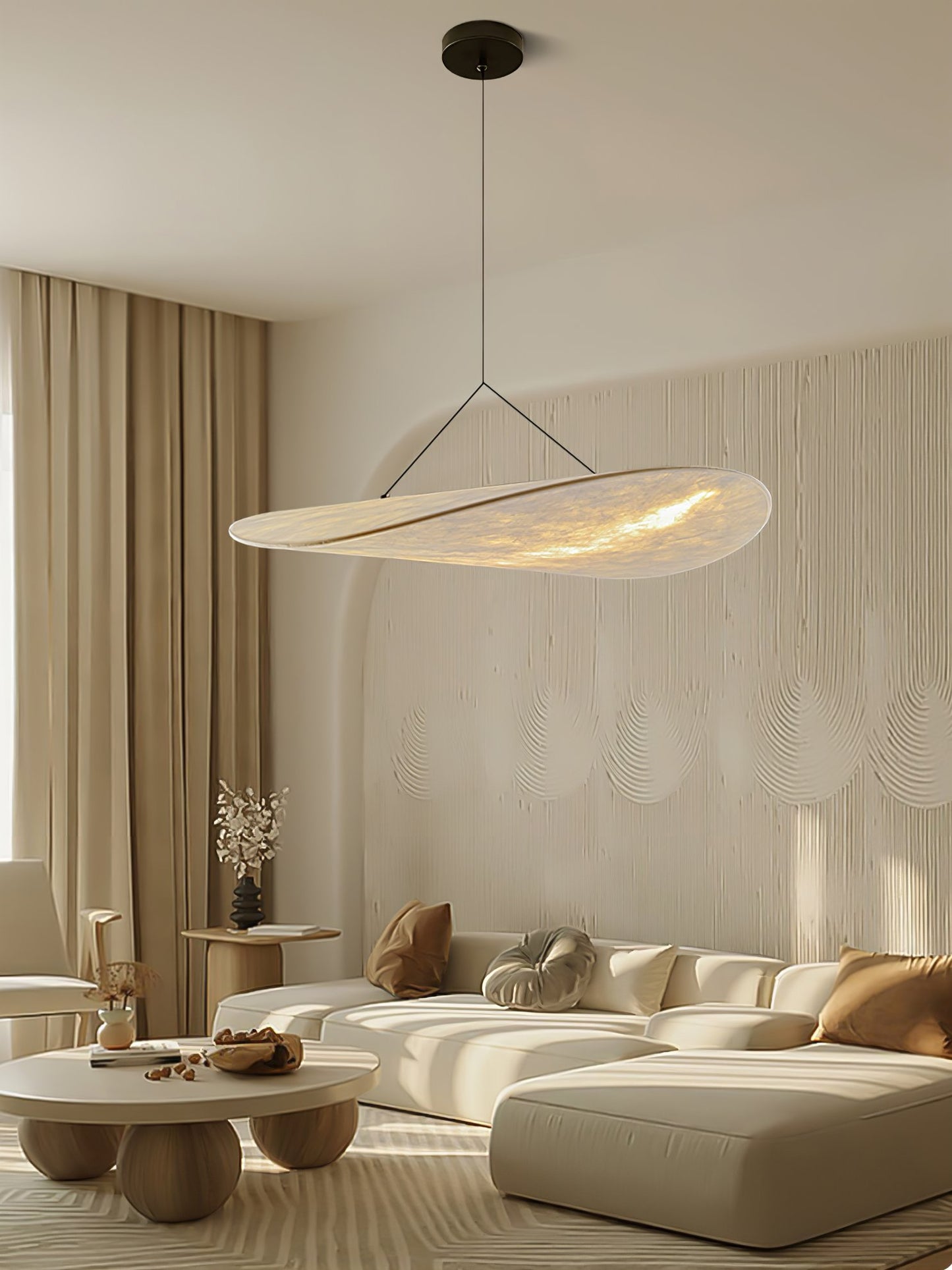 Modern Floating Chandelier – Elegant Soft Light Pendant