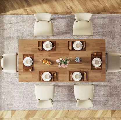 63” Modern Multipurpose Wood Dining & Office Table, Seats 4–6