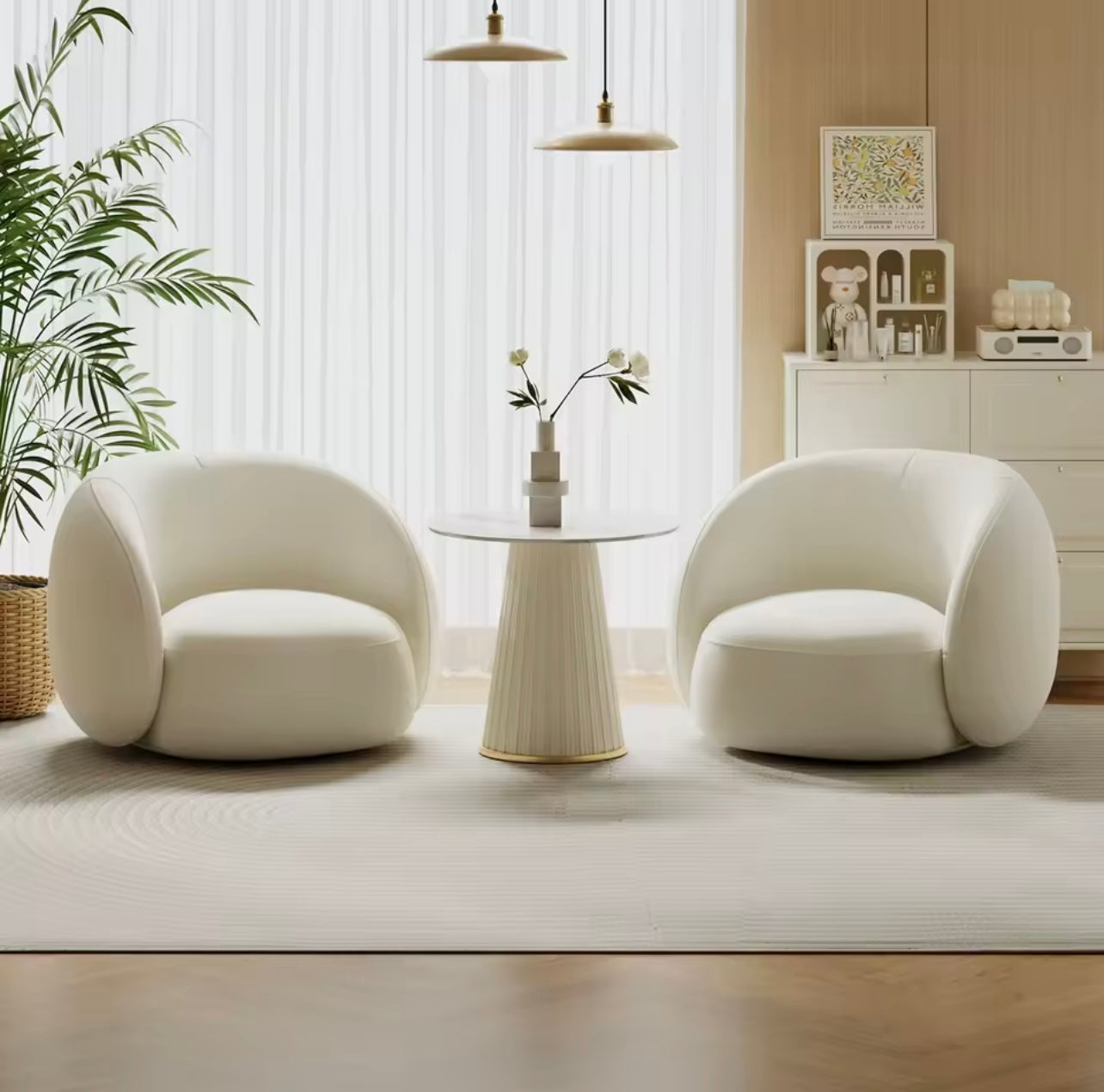 Modern Minimalist Orange Single Sofa Chair