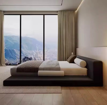 Italian Tatami Style Minimalist Black Floor Bed