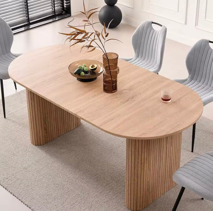 70.8” Oval Dining Table – Modern Farmhouse Kitchen Table for 4-6