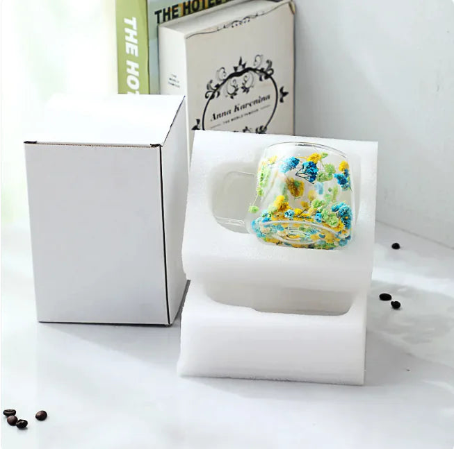 Double Layer Borosilicate Glass Coffee Cup, Heat Resistant Mug