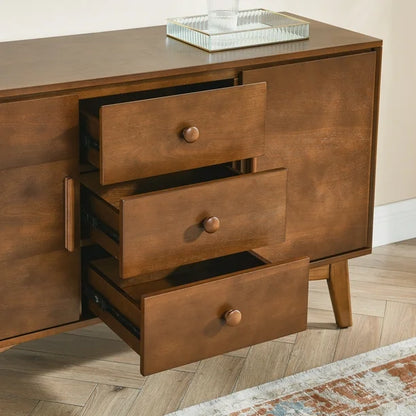 Walnut Mid-Century Modern Buffet Sideboard