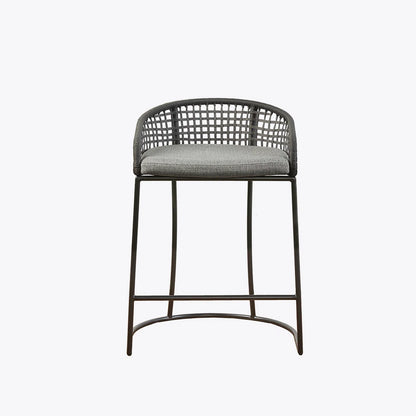 Coastal Bar Stools - Woven Counter Stool with Cushion