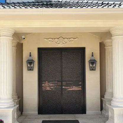 Black Outdoor Wall Light, 2 Light Waterproof Industrial Porch Fixture