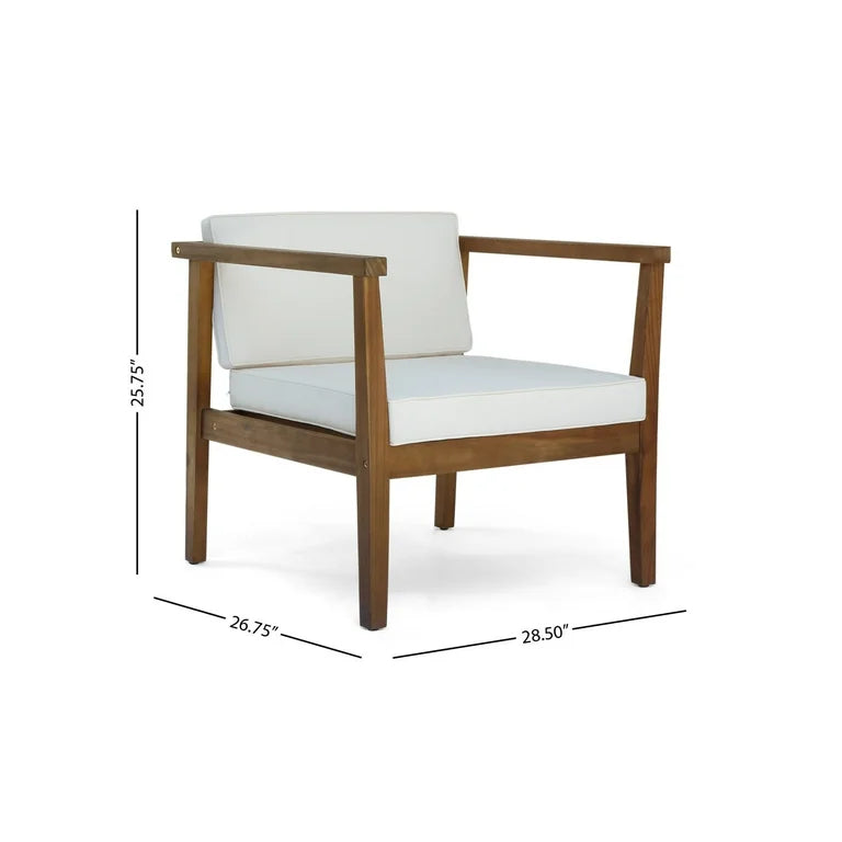 Outdoor Furniture Set – Acacia Wood Patio Chairs with Cushions