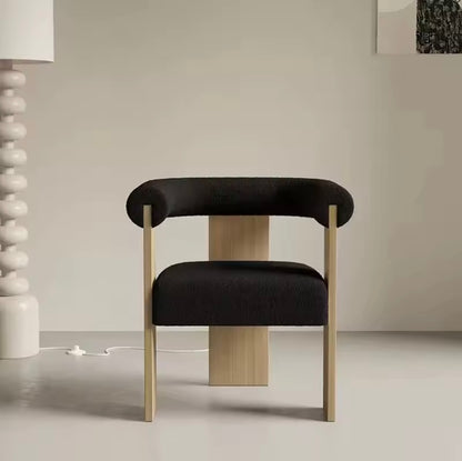 French Lambskin Upholstery, Ergonomic Hug-Back Design Chair