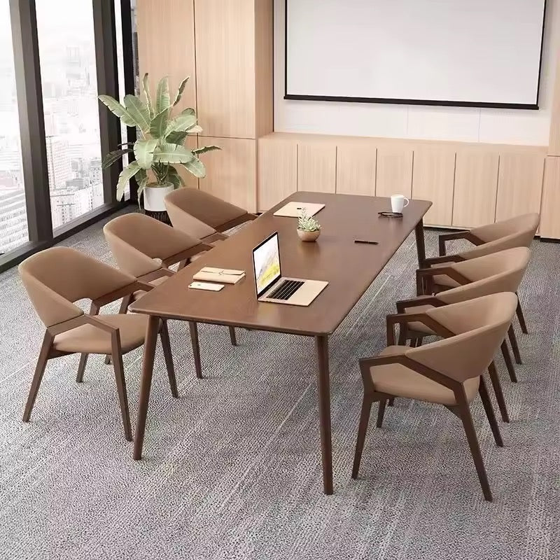 Modern Ash Wood Armchair, Curved Back Dining / Accent Chair