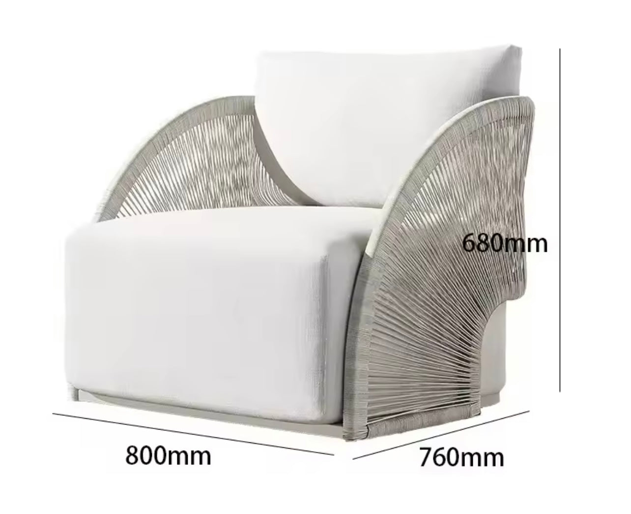 Rattan Outdoor Sofa Set, Aluminum Frame & Quick-Dry Cushions