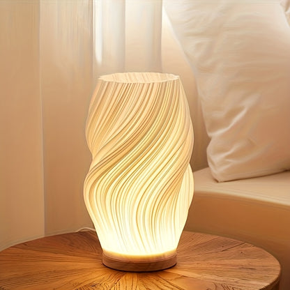 3D Printed Bedside Lamp – Eco-Friendly Bamboo Design