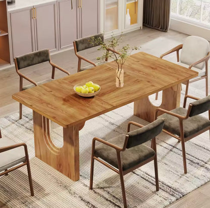 70.9” Large White Rectangular Dining Table for 6–8