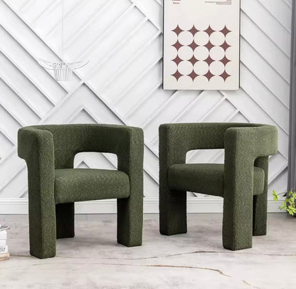 Modern Solid Wood Green Dining Chair