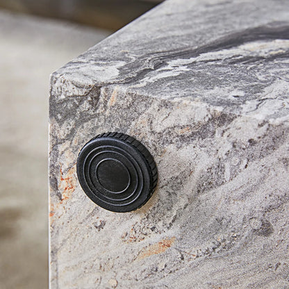 Textured Modern Coffee Table, MDF Table for Small Spaces