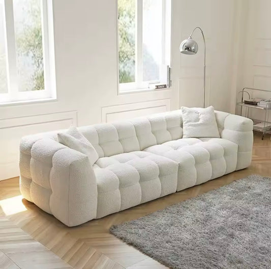 Lambswool Cloud Sofa, Cream Modular Sectional