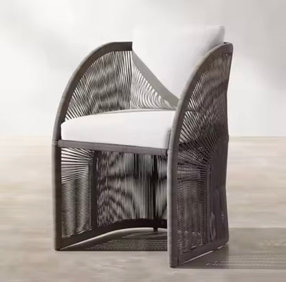 Rattan Outdoor Sofa Set, Aluminum Frame & Quick-Dry Cushions