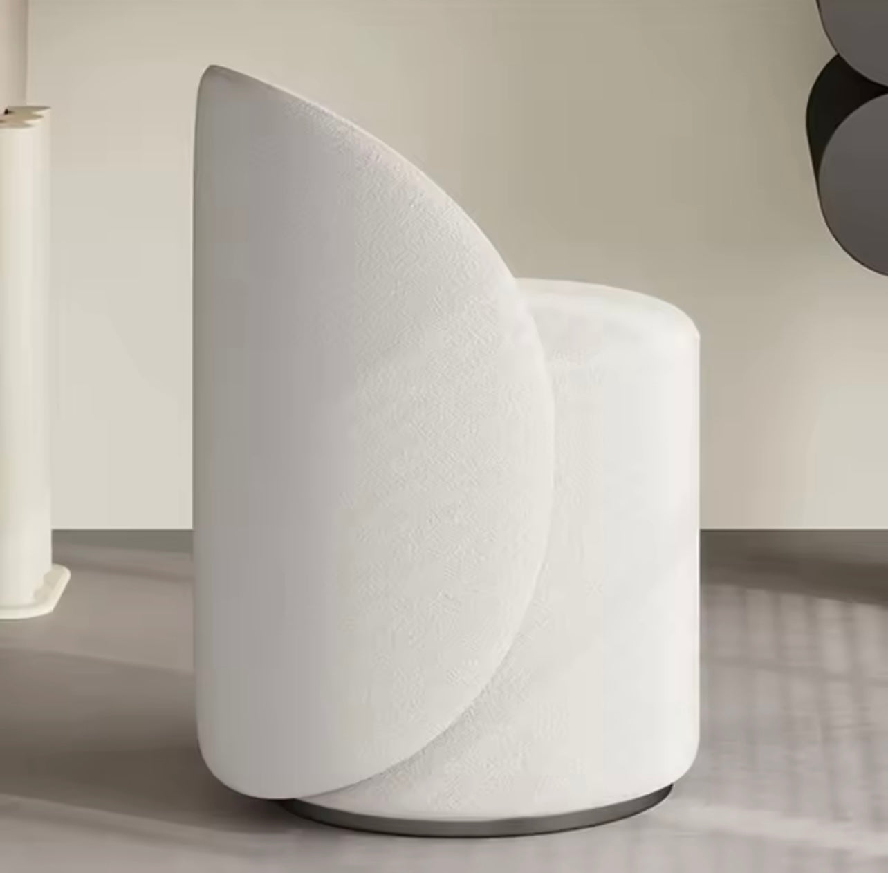 Adjustable Saddle Leather Vanity Set with Mirror & Stool