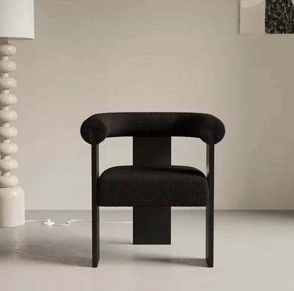 French Lambskin Upholstery, Ergonomic Hug-Back Design Chair
