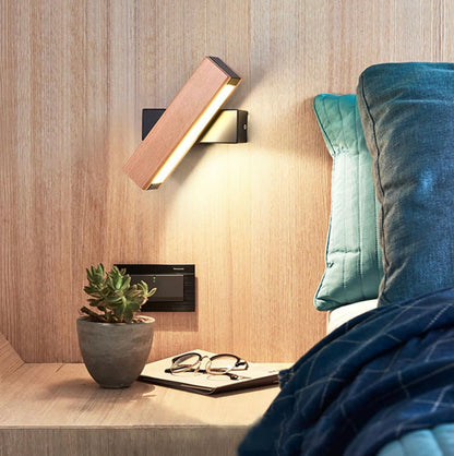 Rotatable Wood Beside Lights - Minimalist Decor LED Wall Lights