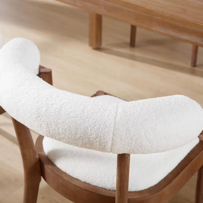 Set of 2 Upholstered Mid Century Pu Leather Dining Chairs