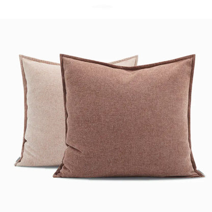 Wabi Ji Red Contrast Cashmere Cushion Cover