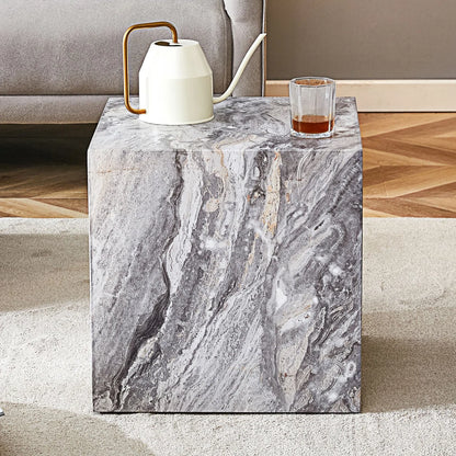 Textured Modern Coffee Table, MDF Table for Small Spaces