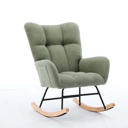 Green Rocking Chair for Baby Nursery - Teddy Chair - Nursing Chair