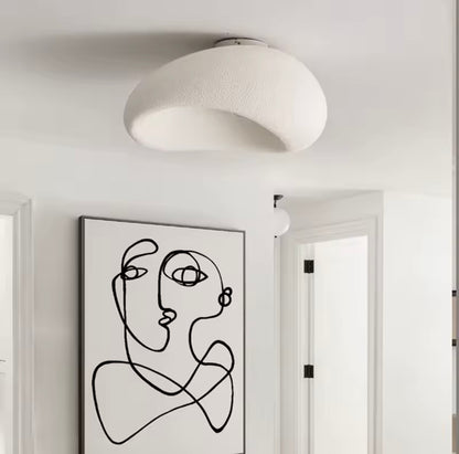 Japanese Wabi Sabi Resin Ceiling Lamp, Mounted LED Downlight