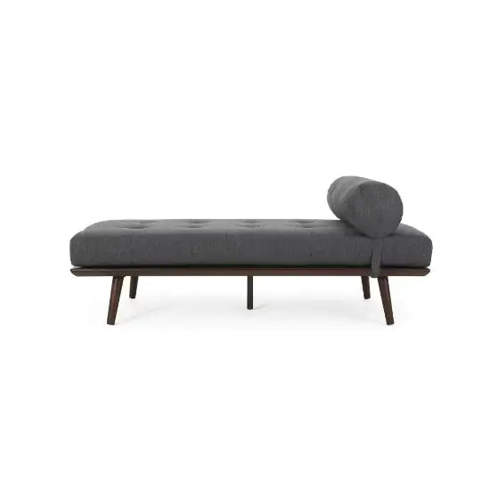 Mid-Century Chaise Lounge with Tufted Upholstery