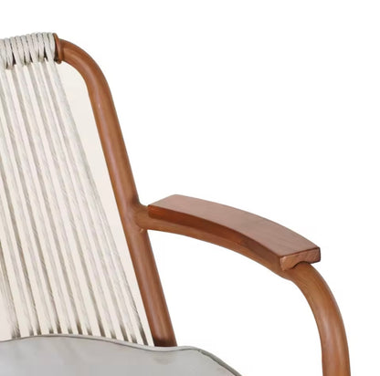 29” Rattan Outdoor Patio Bar Stools with Wood Grain Frame, Set of 2