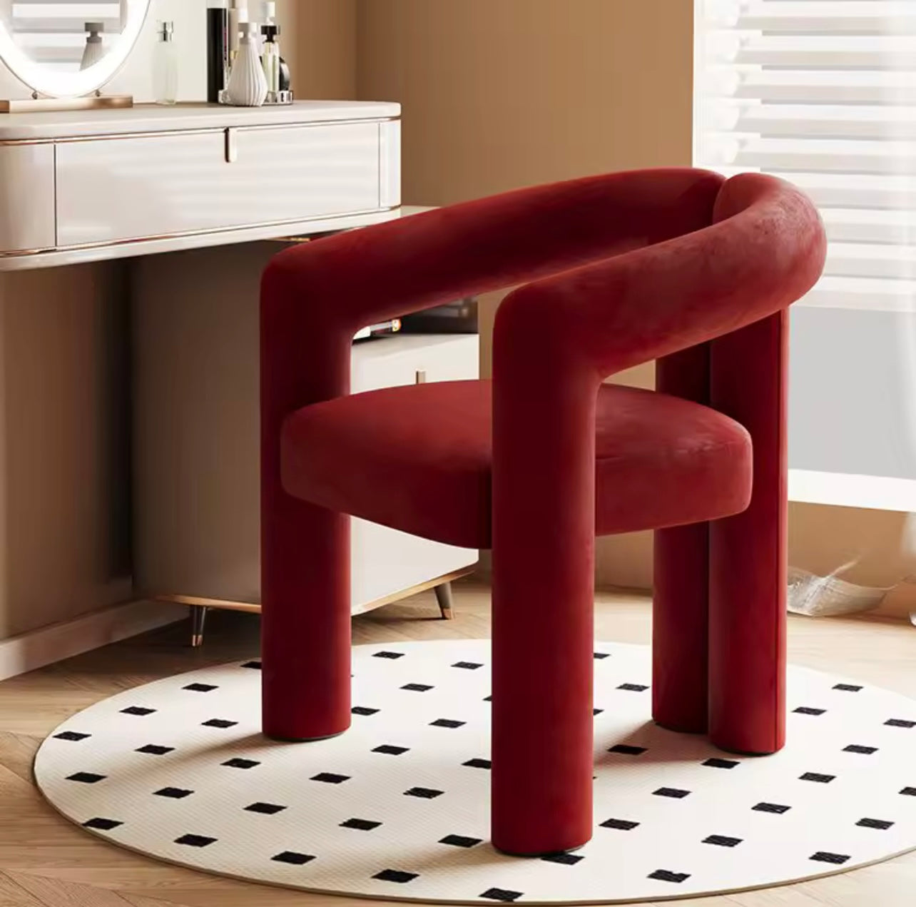 Luxury Makeup Vanity Chair, Modern Minimalist Leisure Chair