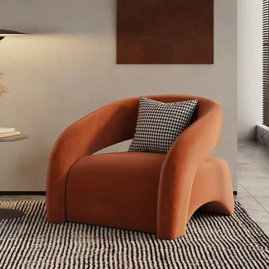 Burnt Orange Ergonomic Luxury Accent Chair