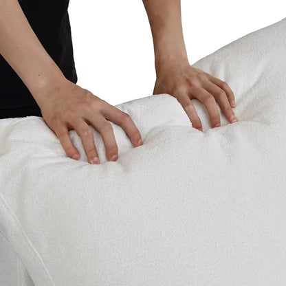 6 Piece Modular U-Shaped Sectional Sofa with Storage Ottomans, White