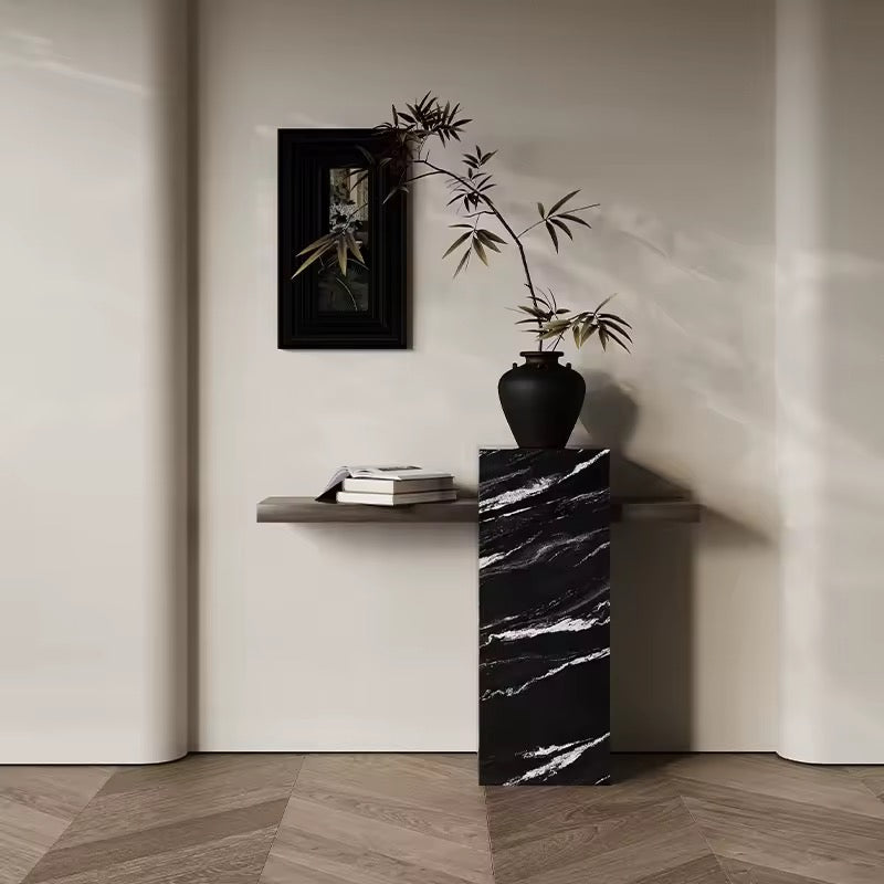 Modern Rock Slab Entryway or Hallway Slim Table